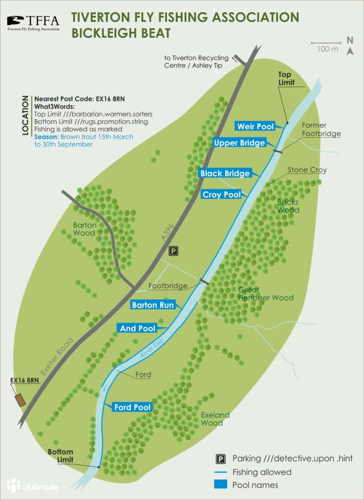 tiverton fly fishing association bickleigh beat